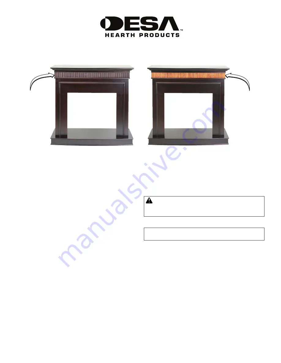 Desa Wall Mantel and Base W26ME Скачать руководство пользователя страница 1