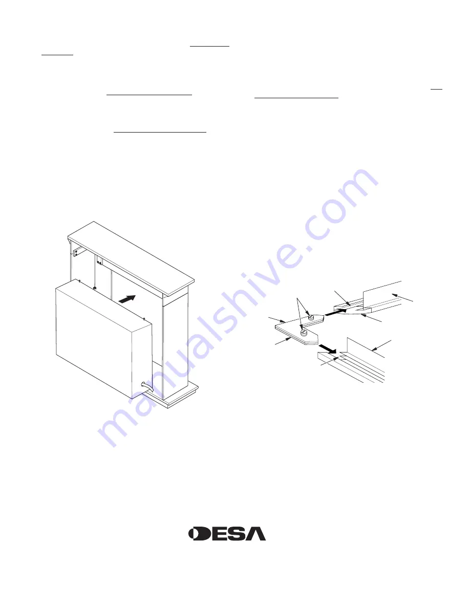 Desa Wall Mantel and Base W26ME Assembly And Installation Instructions Download Page 4