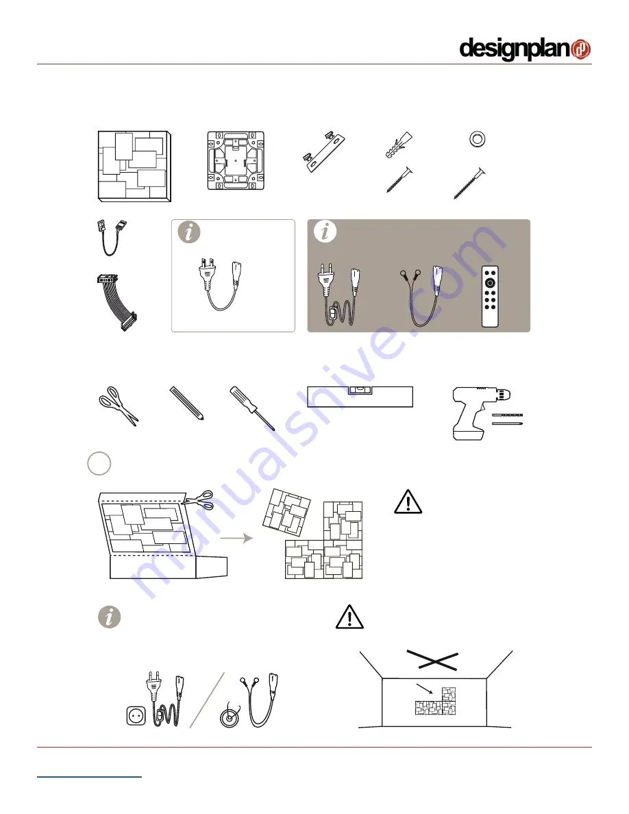 Designplan CUBOID TILE Installation Instructions Manual Download Page 2