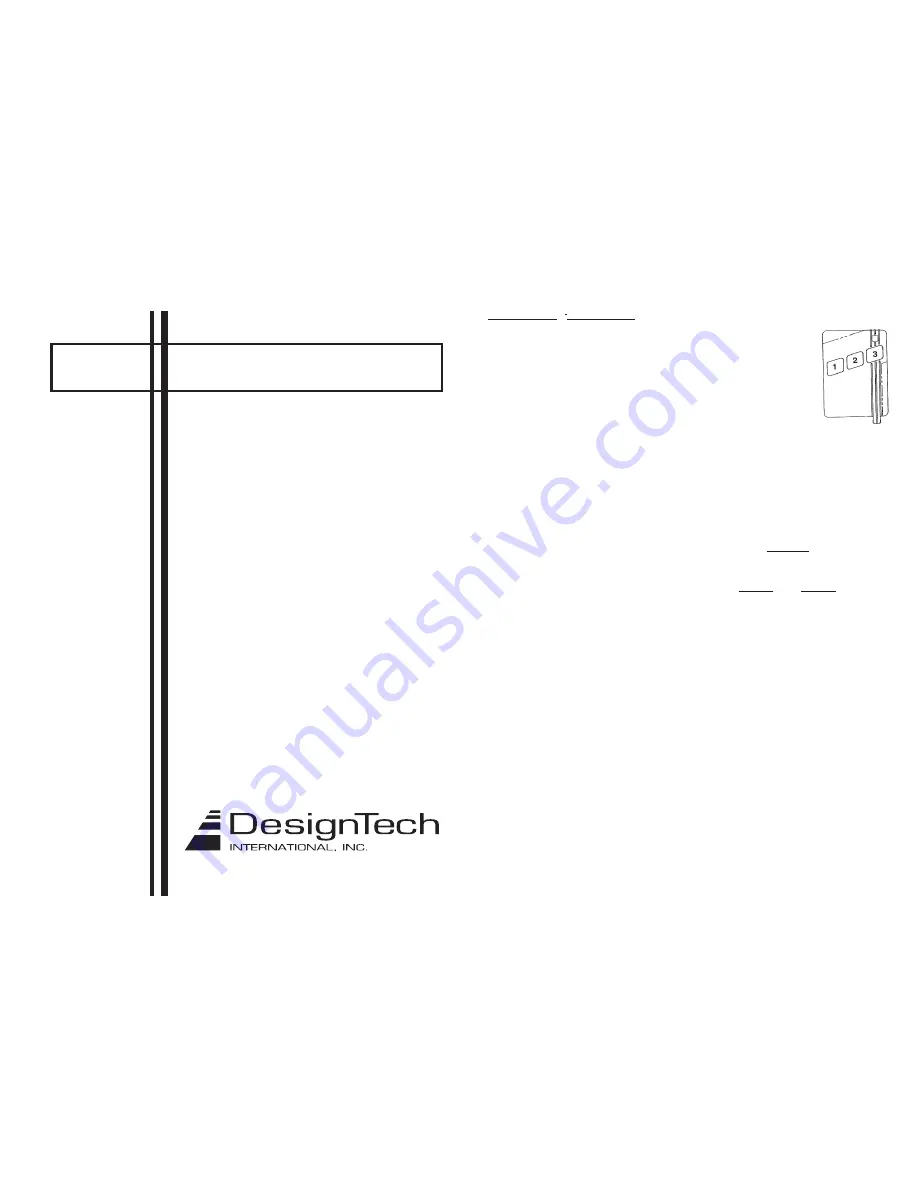 DesignTech Smart Entry 20083 / 25583 Скачать руководство пользователя страница 1