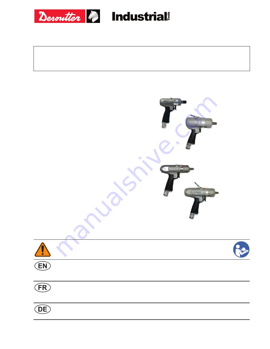 Desoutter PTF012-T6200-S10S Скачать руководство пользователя страница 1