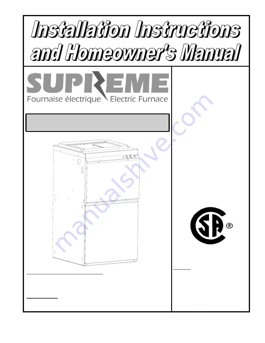 Dettson FEM10-M2301CM-B Installation Instructions And Homeowner'S Manual Download Page 16