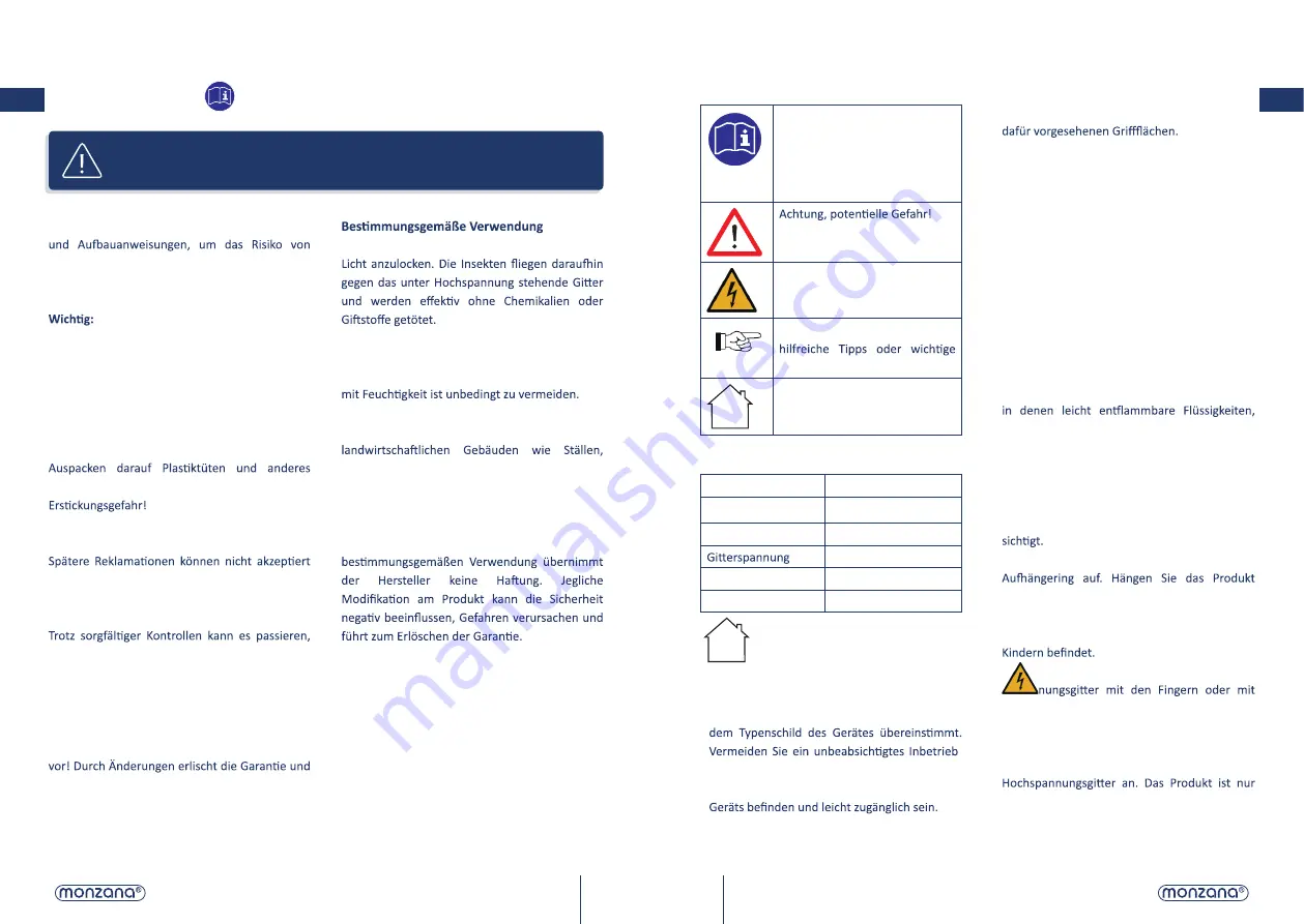 Deuba monzana 107430 Скачать руководство пользователя страница 2