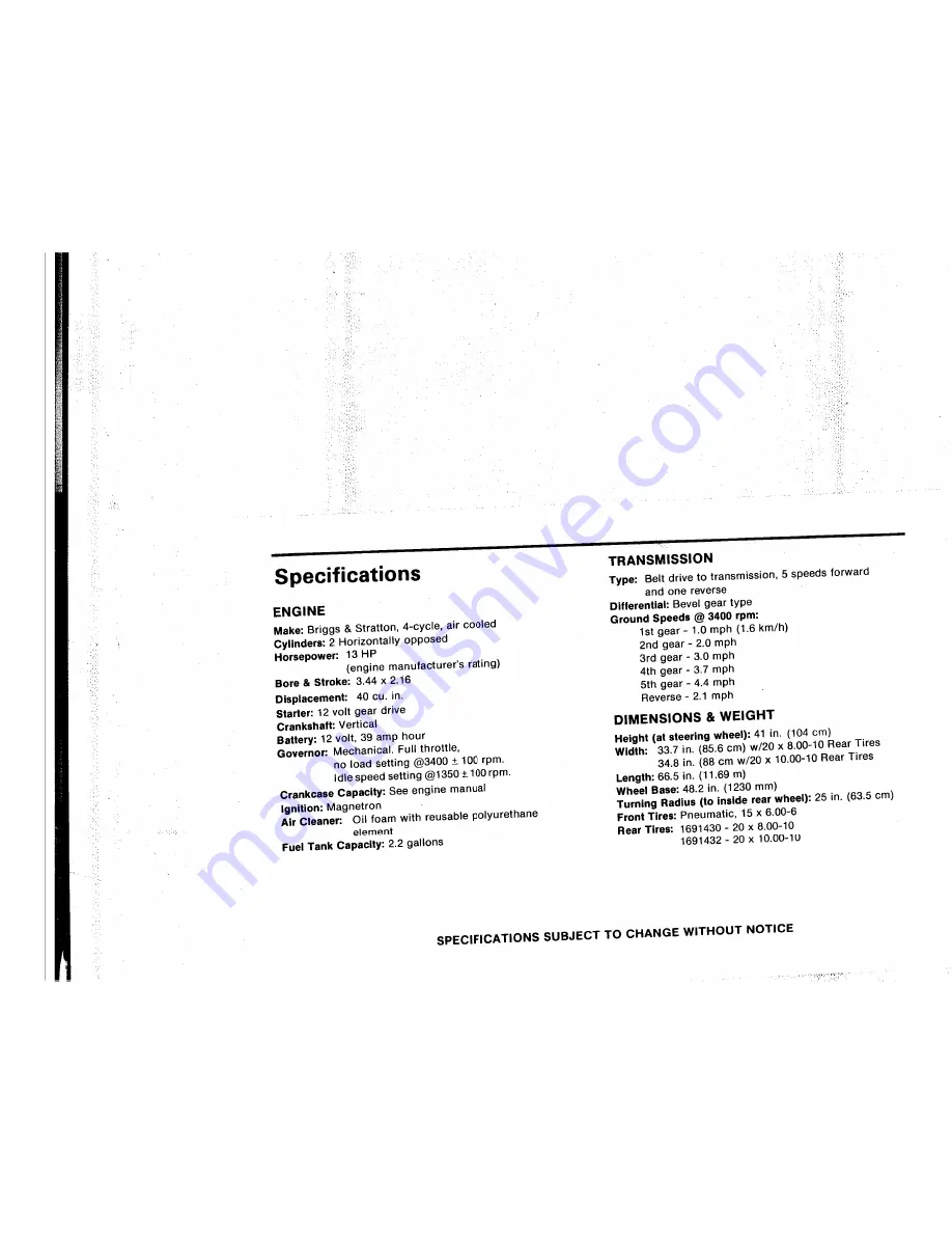 Deutz-Allis 613 Special Operator'S Manual Download Page 43