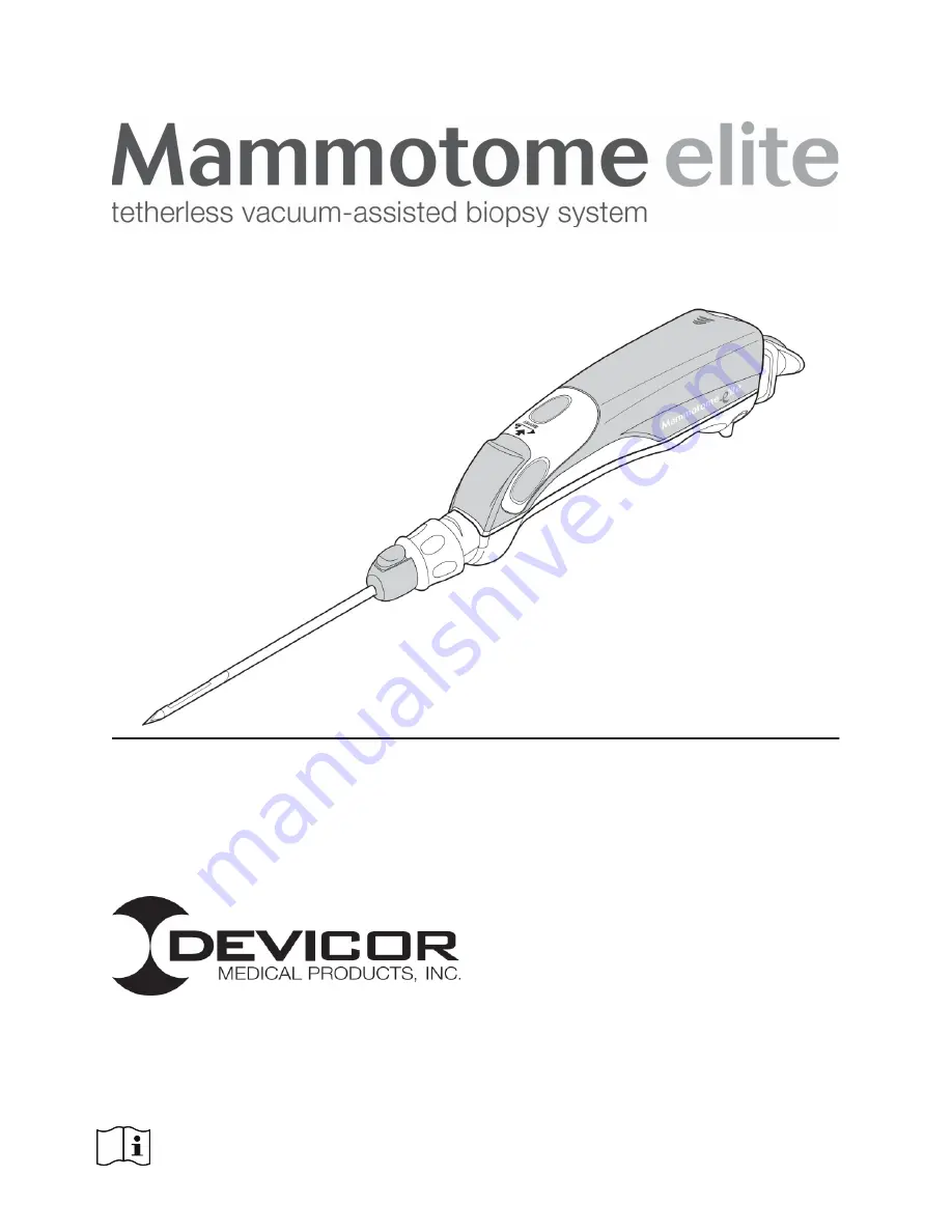 Devicor Mammotome elite Скачать руководство пользователя страница 1