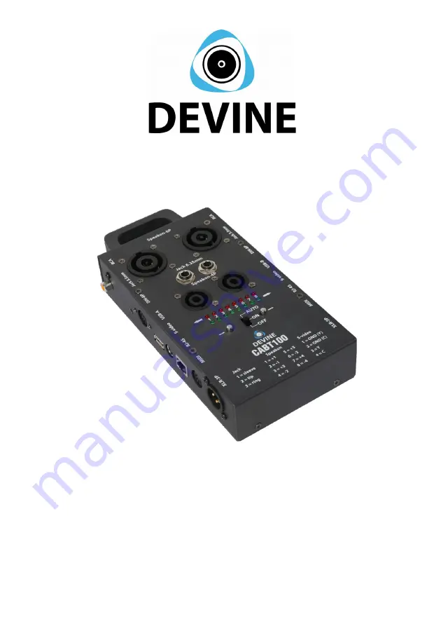 Devine CABT100 User Manual Download Page 1