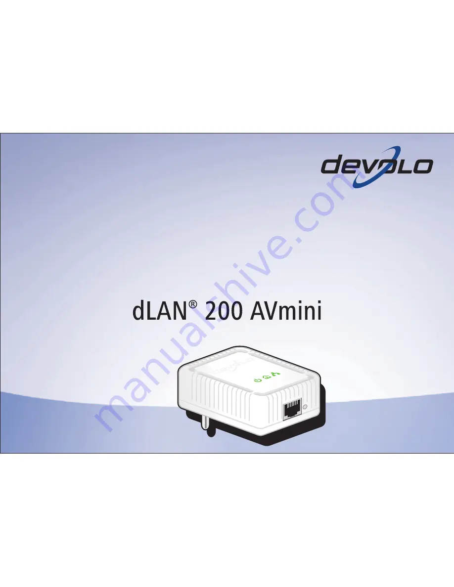 Devolo dLAN 200 User Manual Download Page 1