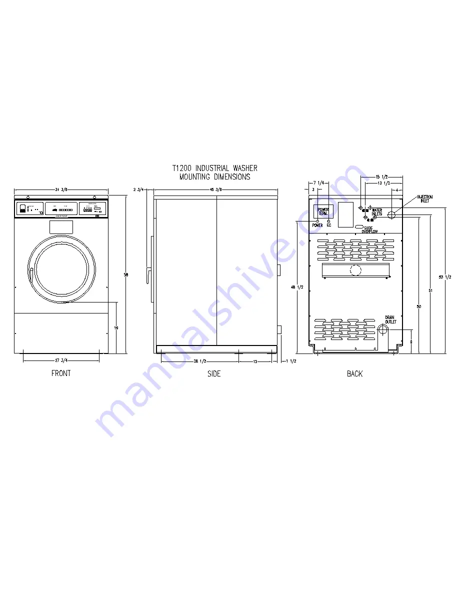 Dexter Laundry 80LB CAPACITY COMPUTER CONTROL OPL WASHER T1200 Скачать руководство пользователя страница 2