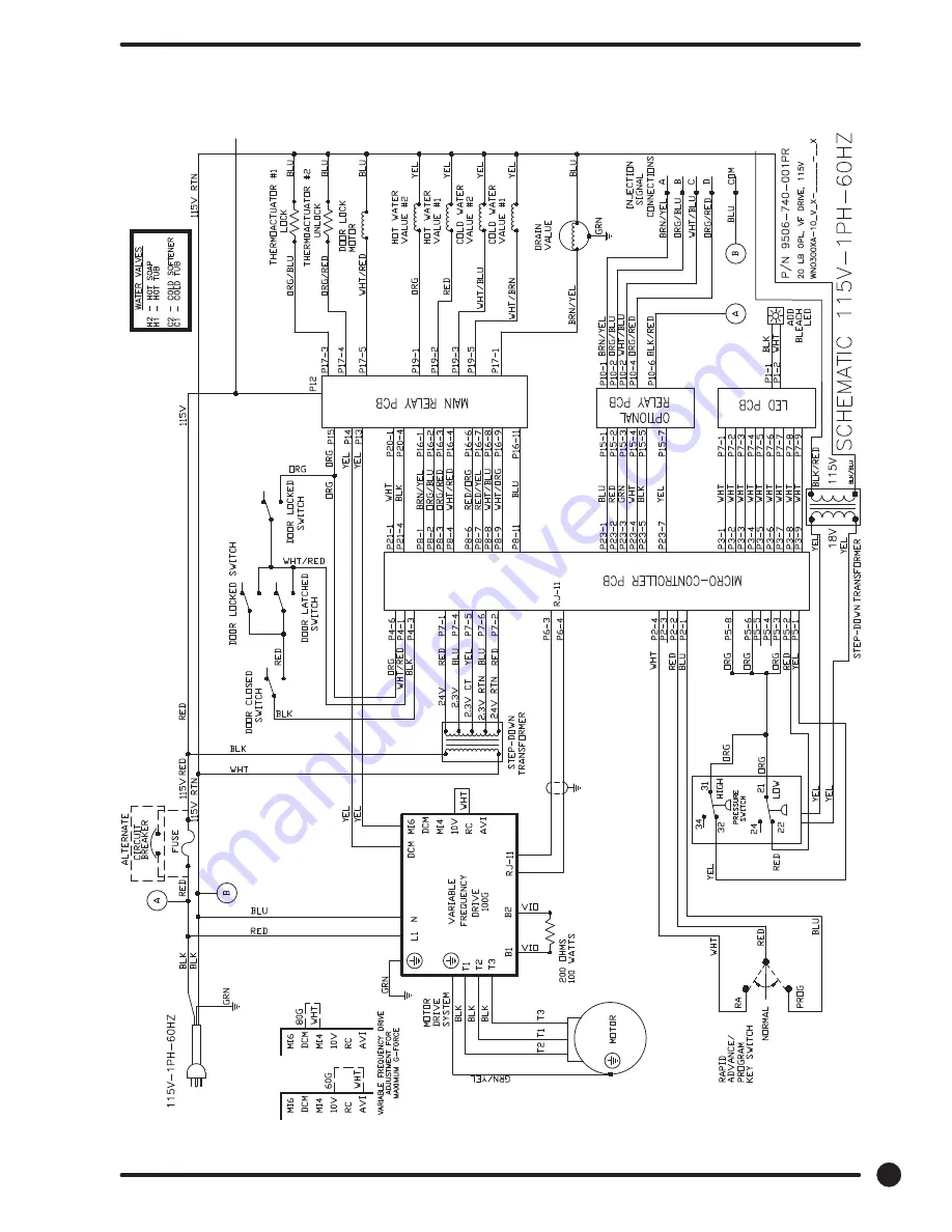 Dexter Laundry T-1200 WN1200XA-12 Schematics Download Page 3