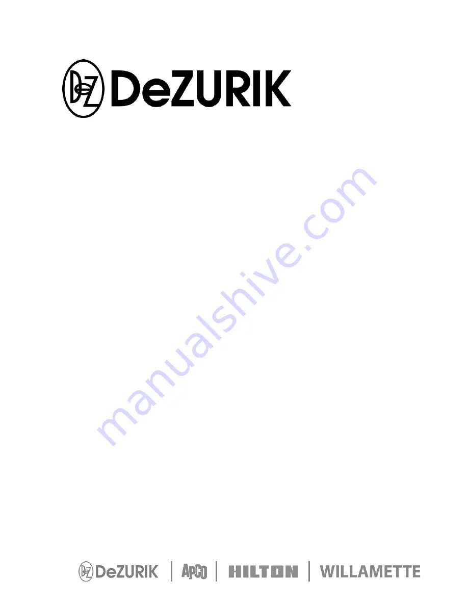 DeZurik POWERRAC R3 Installation And Operation Manual Download Page 1