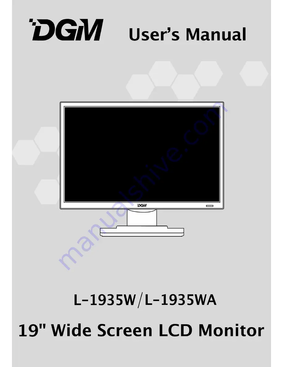 DGM L-1935W User Manual Download Page 1