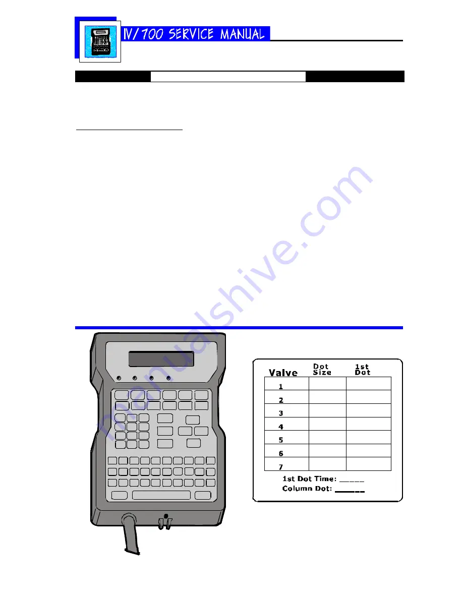 Diagraph I.V./700 Service Manual Download Page 41