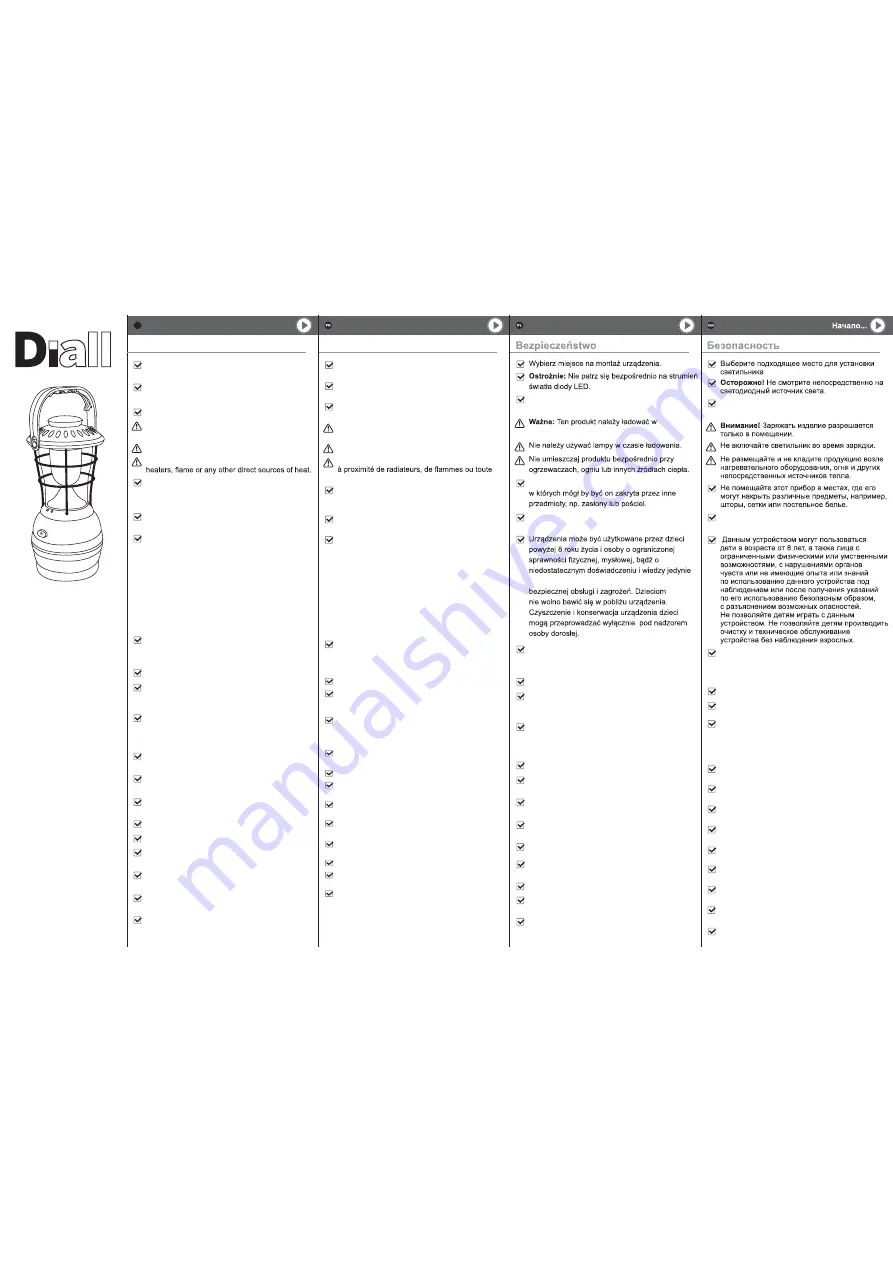 Diall RSI305844W Instruction Manual Download Page 1