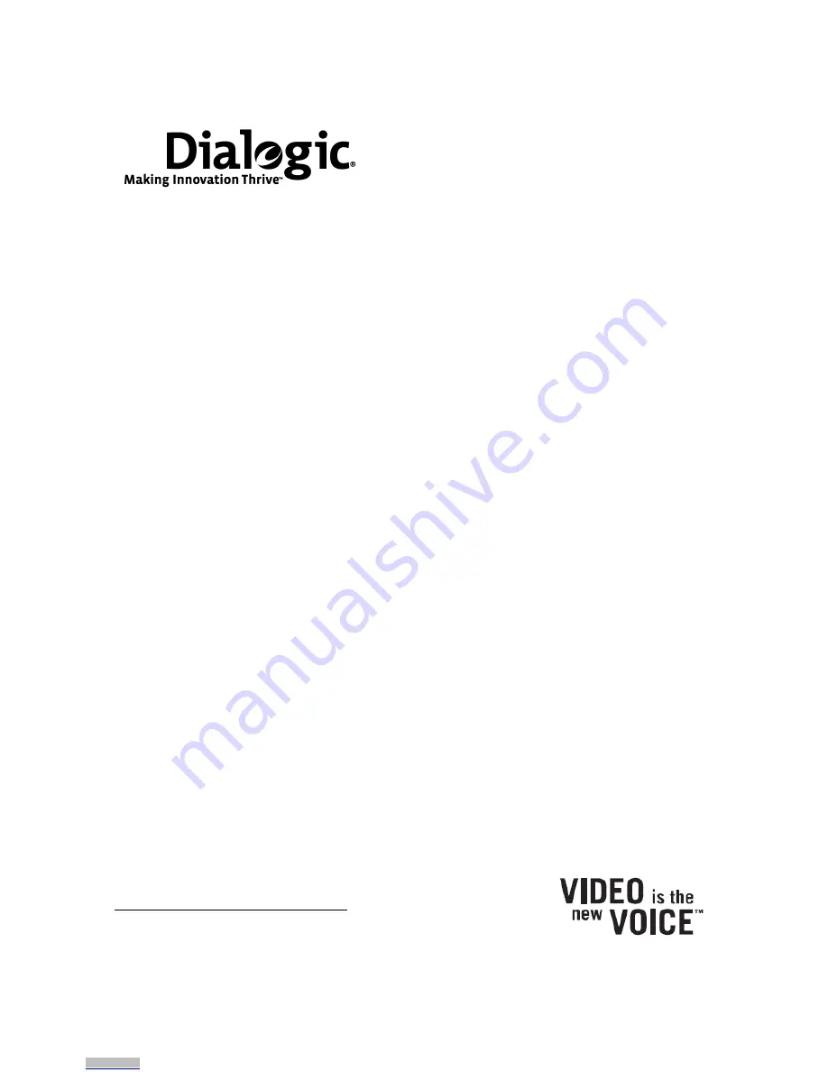 Dialogic Vision TIGI2U Installing Download Page 1