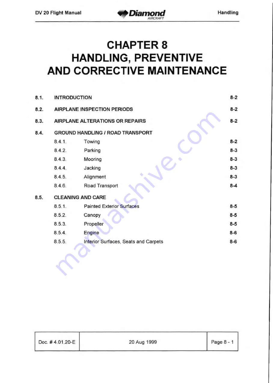 Diamond Aircraft DV 20 KATANA 100 Flight Manual Download Page 120