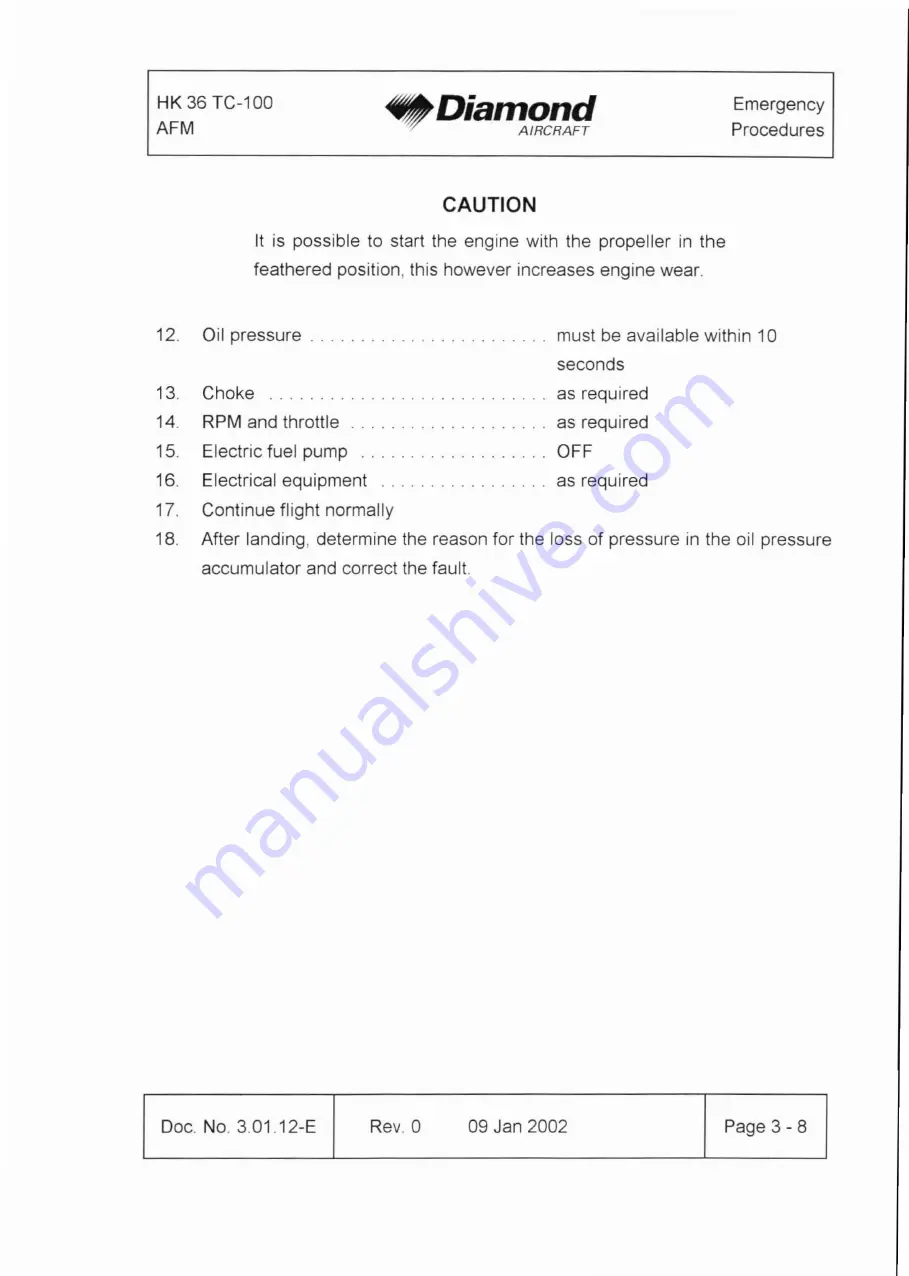 Diamond Aircraft HK 36 TC with ROTAX 912 S Airplane Flight Manual Download Page 40