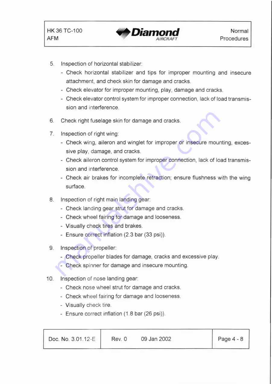 Diamond Aircraft HK 36 TC with ROTAX 912 S Airplane Flight Manual Download Page 53