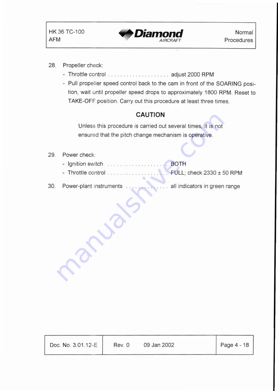 Diamond Aircraft HK 36 TC with ROTAX 912 S Airplane Flight Manual Download Page 63