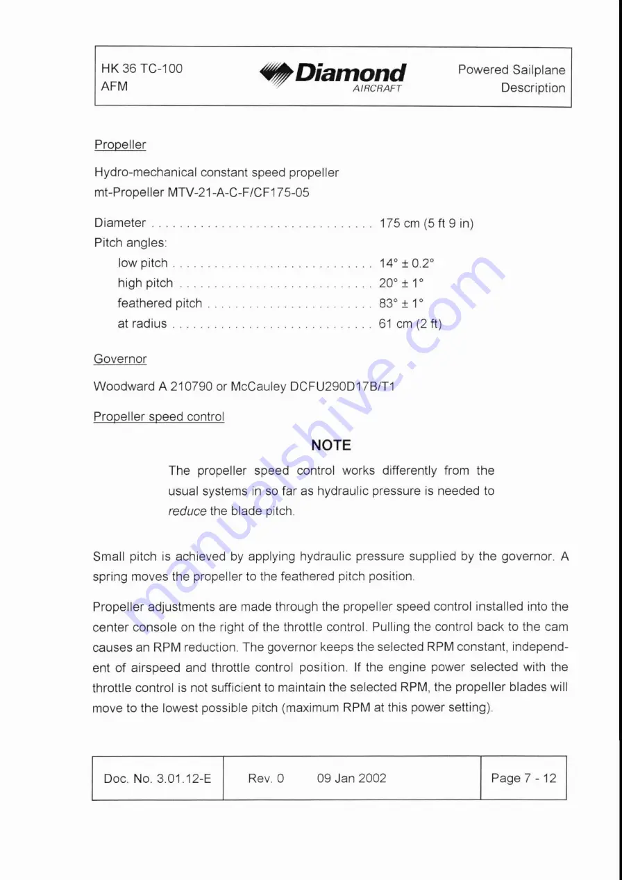 Diamond Aircraft HK 36 TC with ROTAX 912 S Airplane Flight Manual Download Page 110