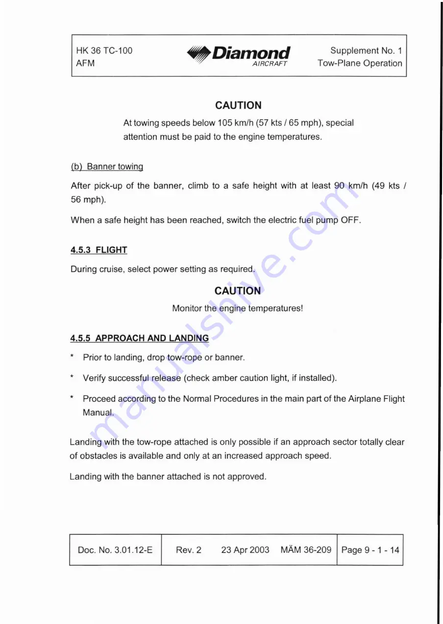 Diamond Aircraft HK 36 TC with ROTAX 912 S Airplane Flight Manual Download Page 140