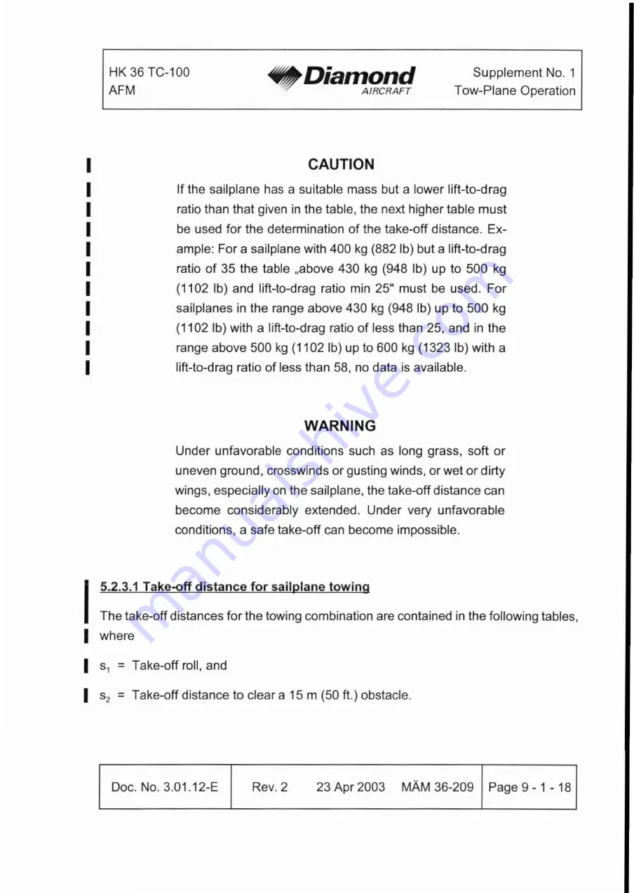 Diamond Aircraft HK 36 TC with ROTAX 912 S Airplane Flight Manual Download Page 144