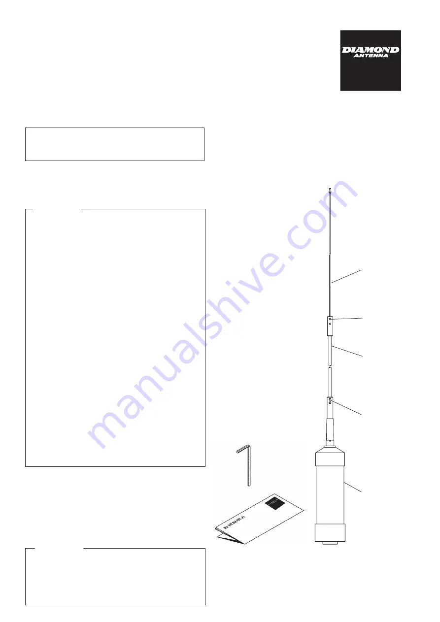 Diamond Antenna BB2M Operation Instructions Download Page 1