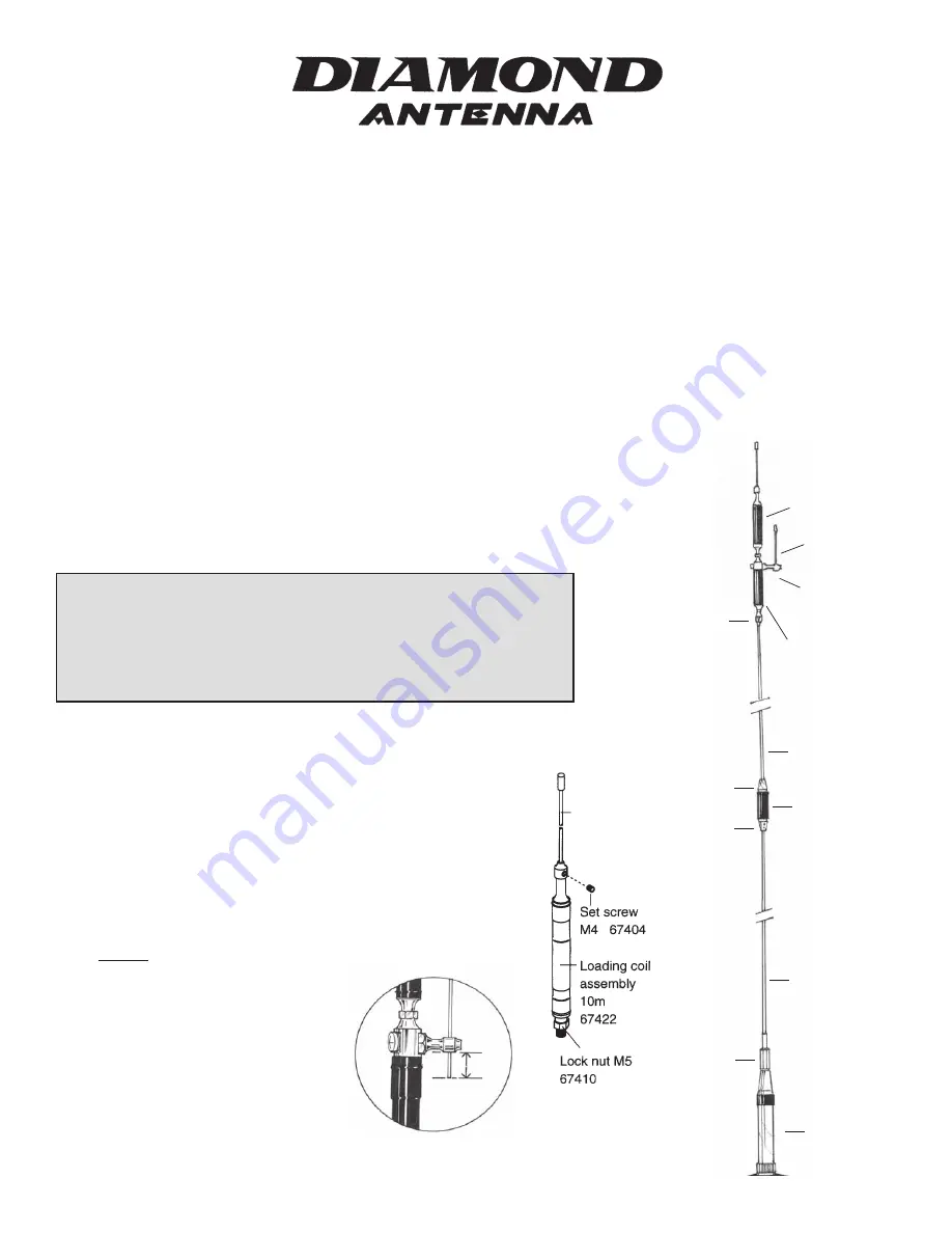 Diamond Antenna HV7A Instruction Manual Download Page 1