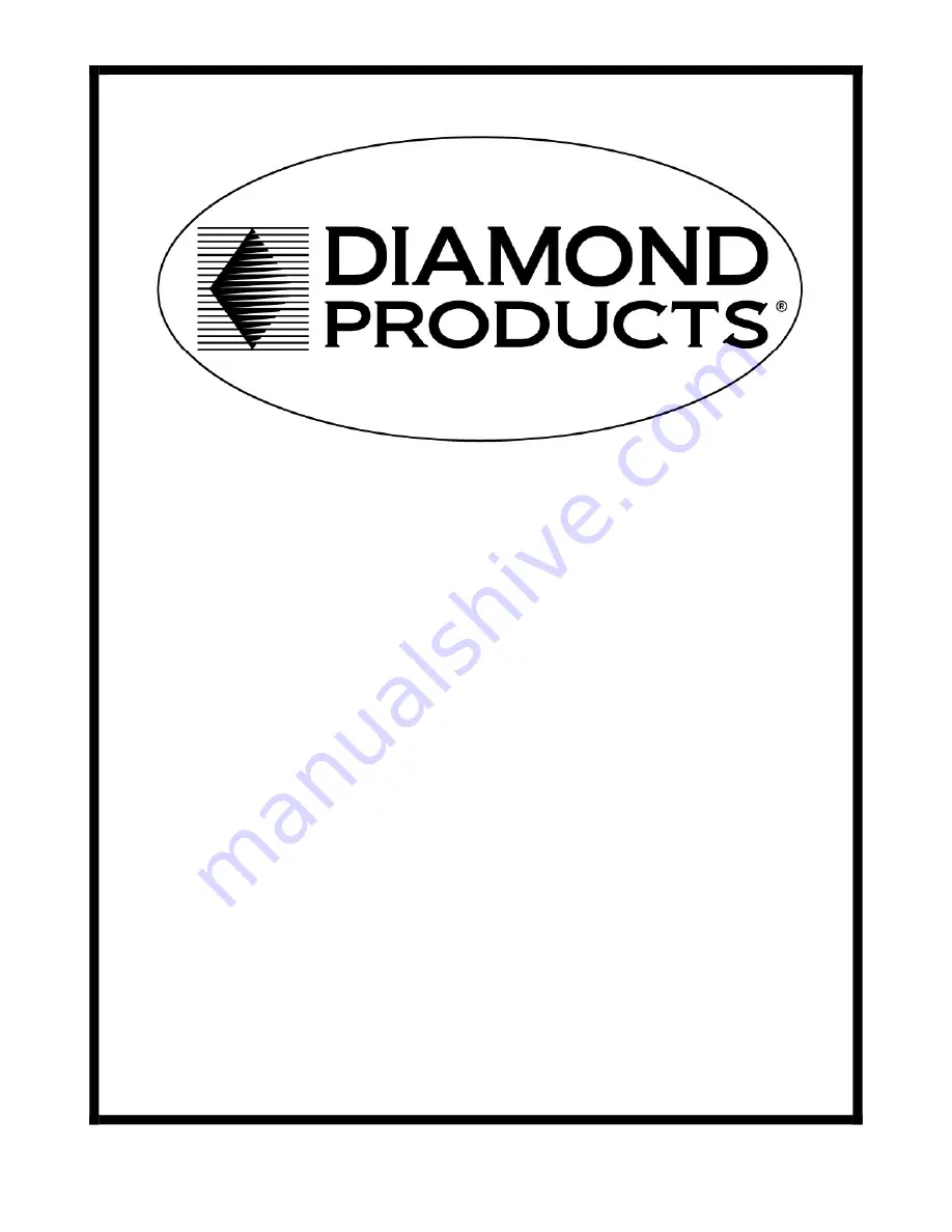 Diamond Products CVG1 Скачать руководство пользователя страница 1