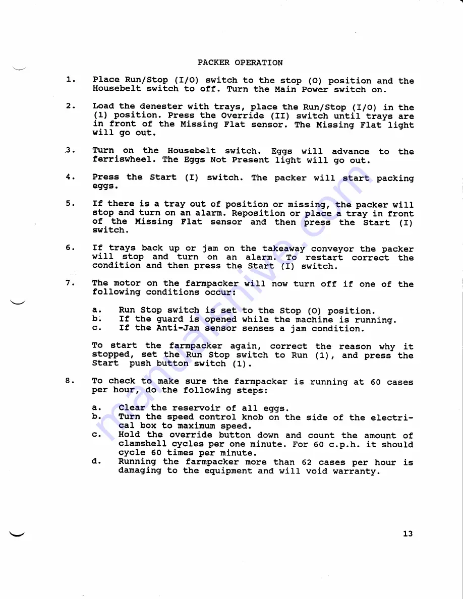 Diamond Systems 70 CPH FARMPACKE Manual Download Page 18