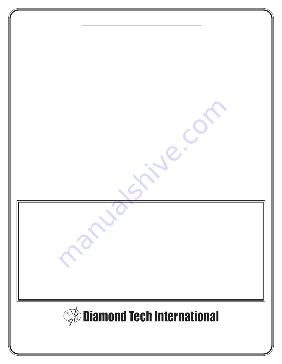 Diamond Tech International Diamond Laser 7000 Band Saw Operation Manual Download Page 6