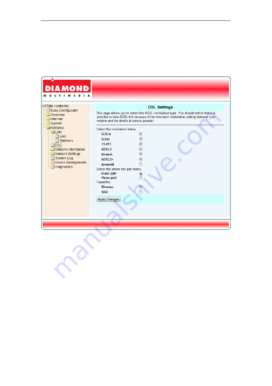 Diamond DSL602EU User Manual Download Page 26