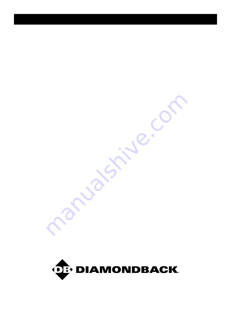 Diamondback 64683 Owner'S Manual & Safety Instructions Download Page 20