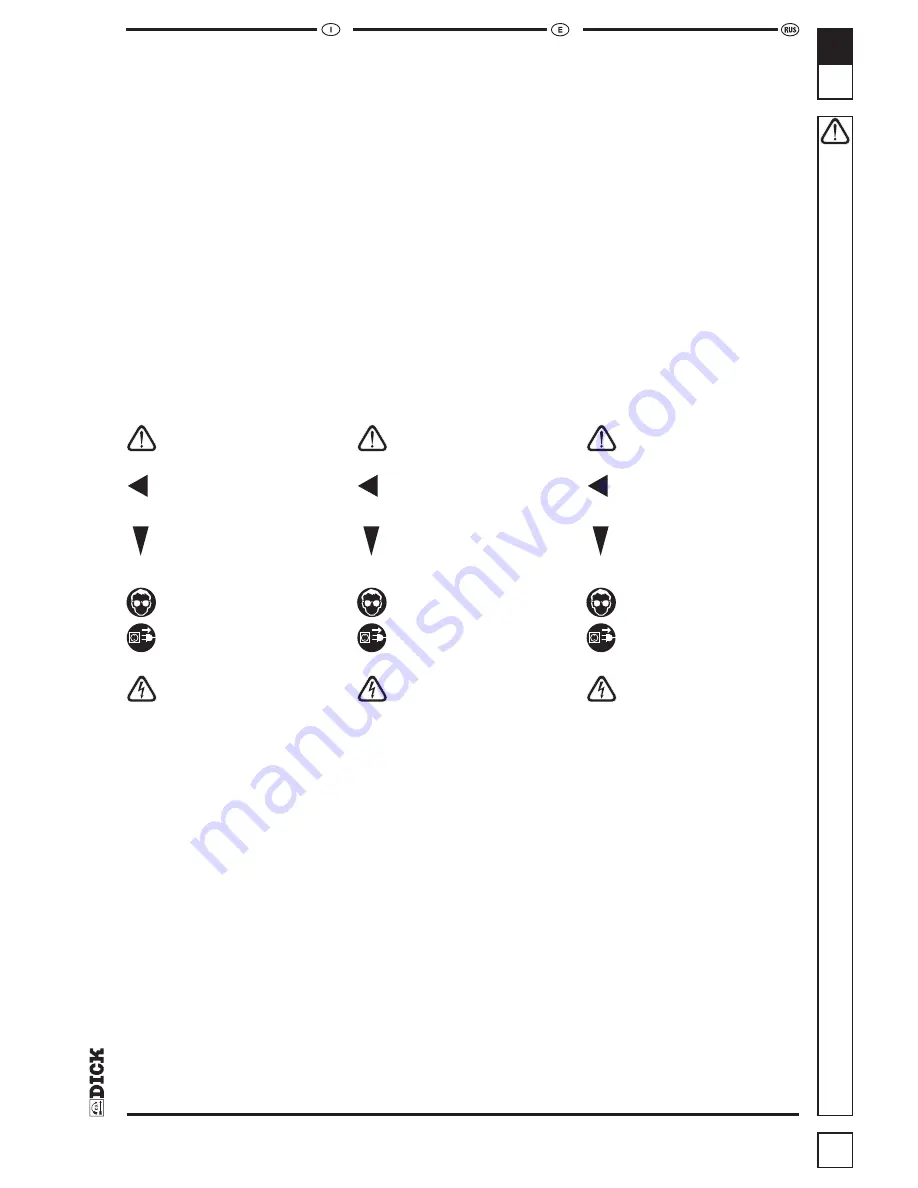 Dick KL-205 Operating Instructions Manual Download Page 9