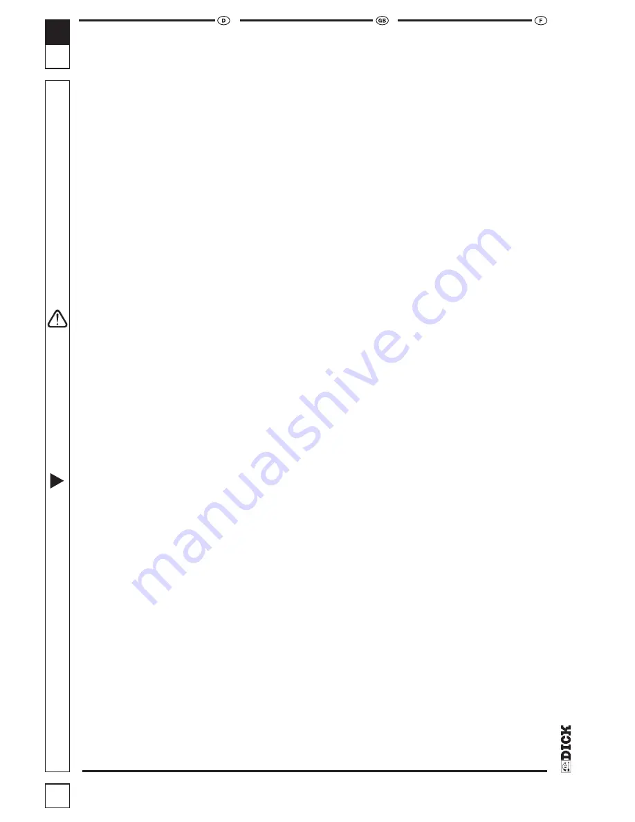 Dick KL-205 Operating Instructions Manual Download Page 32