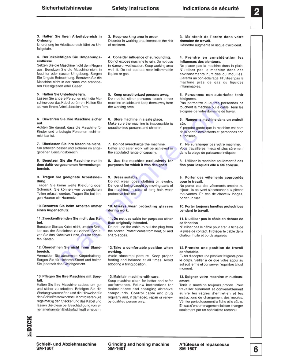 Dick SM-160T Скачать руководство пользователя страница 6