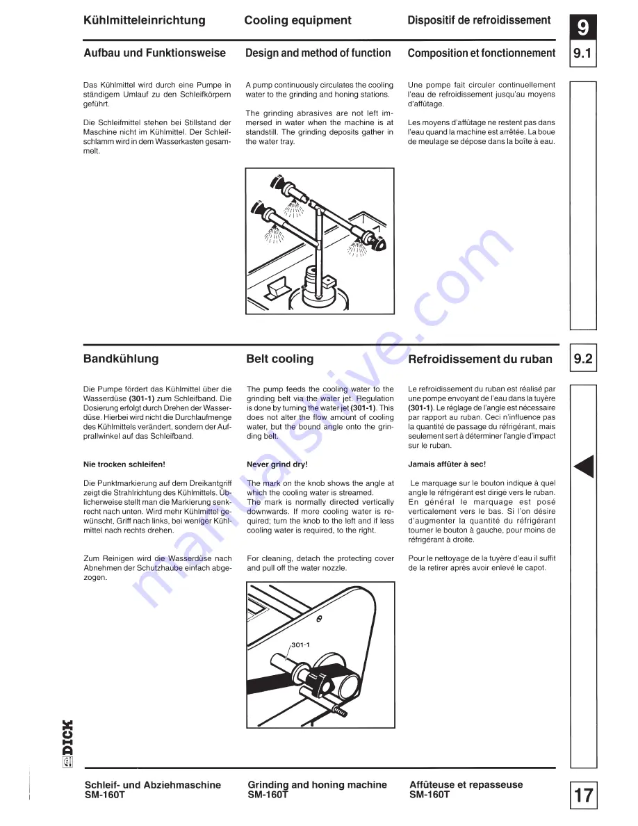 Dick SM-160T Operating Instructions Manual Download Page 17