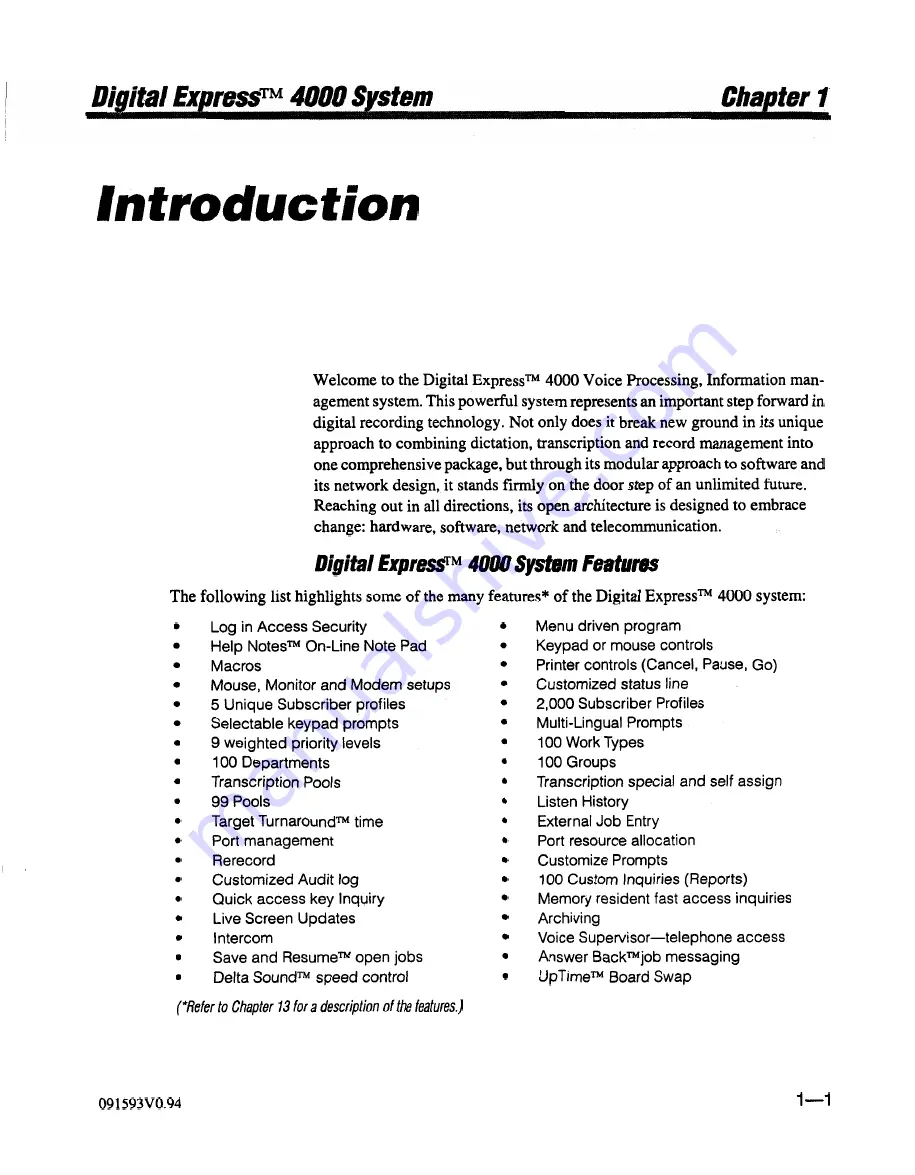 Dictaphone Digital Express DX4000 Operator'S Manual Download Page 13