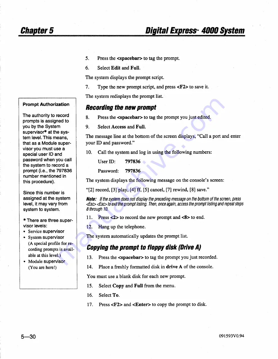 Dictaphone Digital Express DX4000 Operator'S Manual Download Page 112