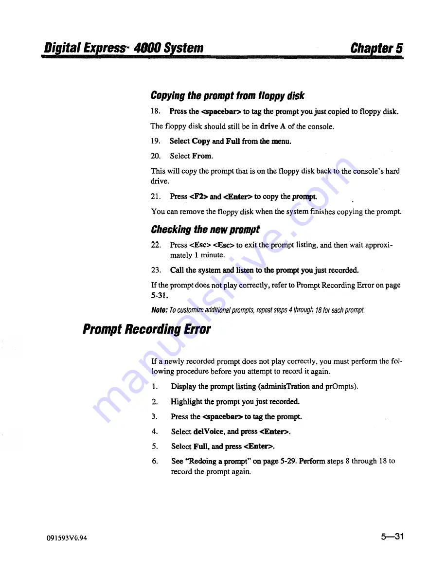 Dictaphone Digital Express DX4000 Operator'S Manual Download Page 113