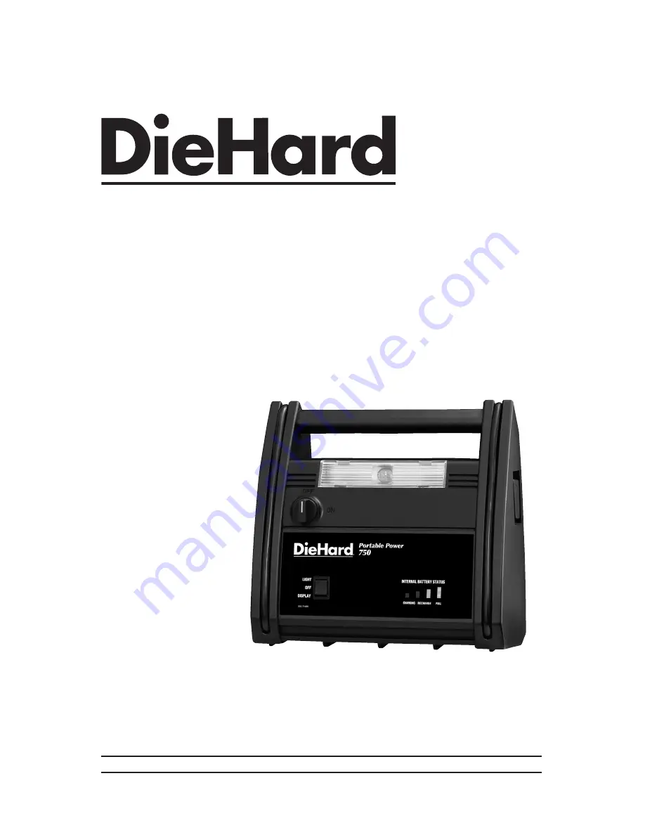 DieHard 200.71486 Operator'S Manual Download Page 1