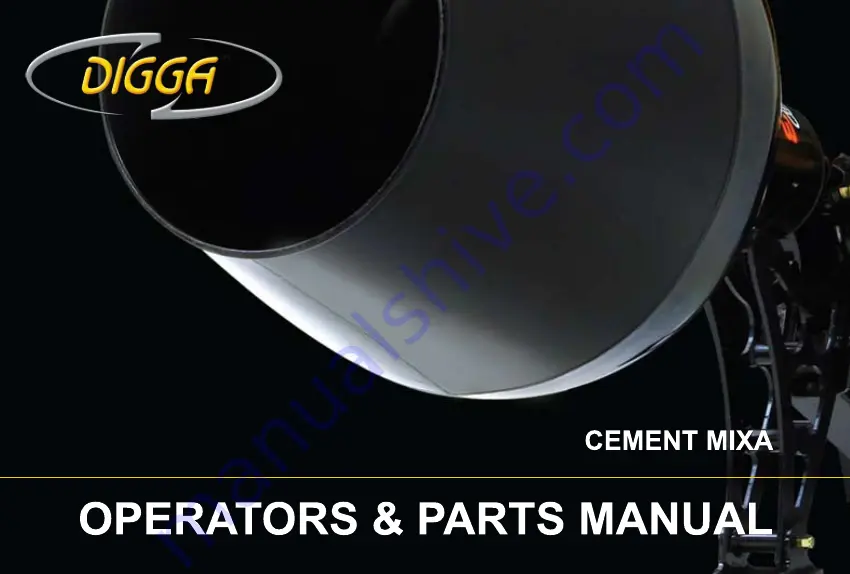 Digga Cement Mixa Operator'S & Parts Manual Download Page 1