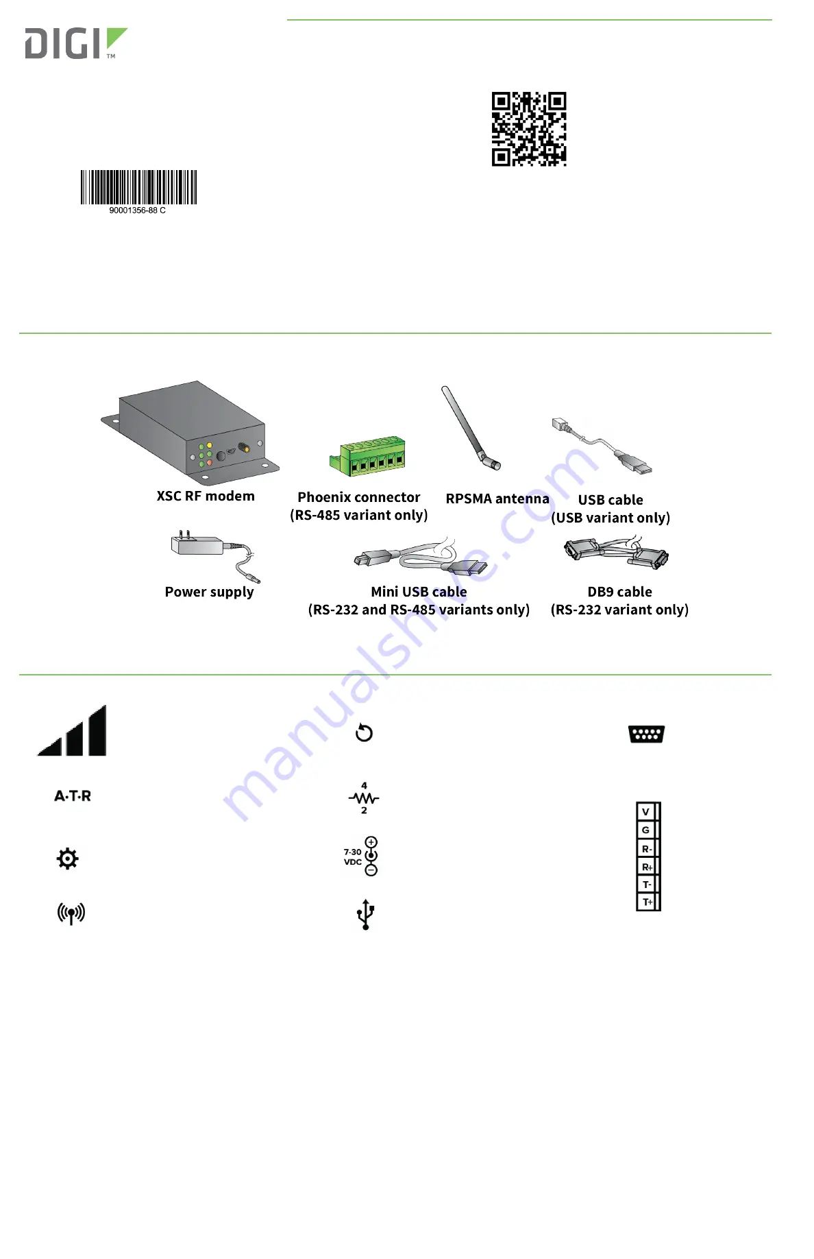 Digi XBee-PRO XSC RF Modem Quick Start Manual Download Page 1