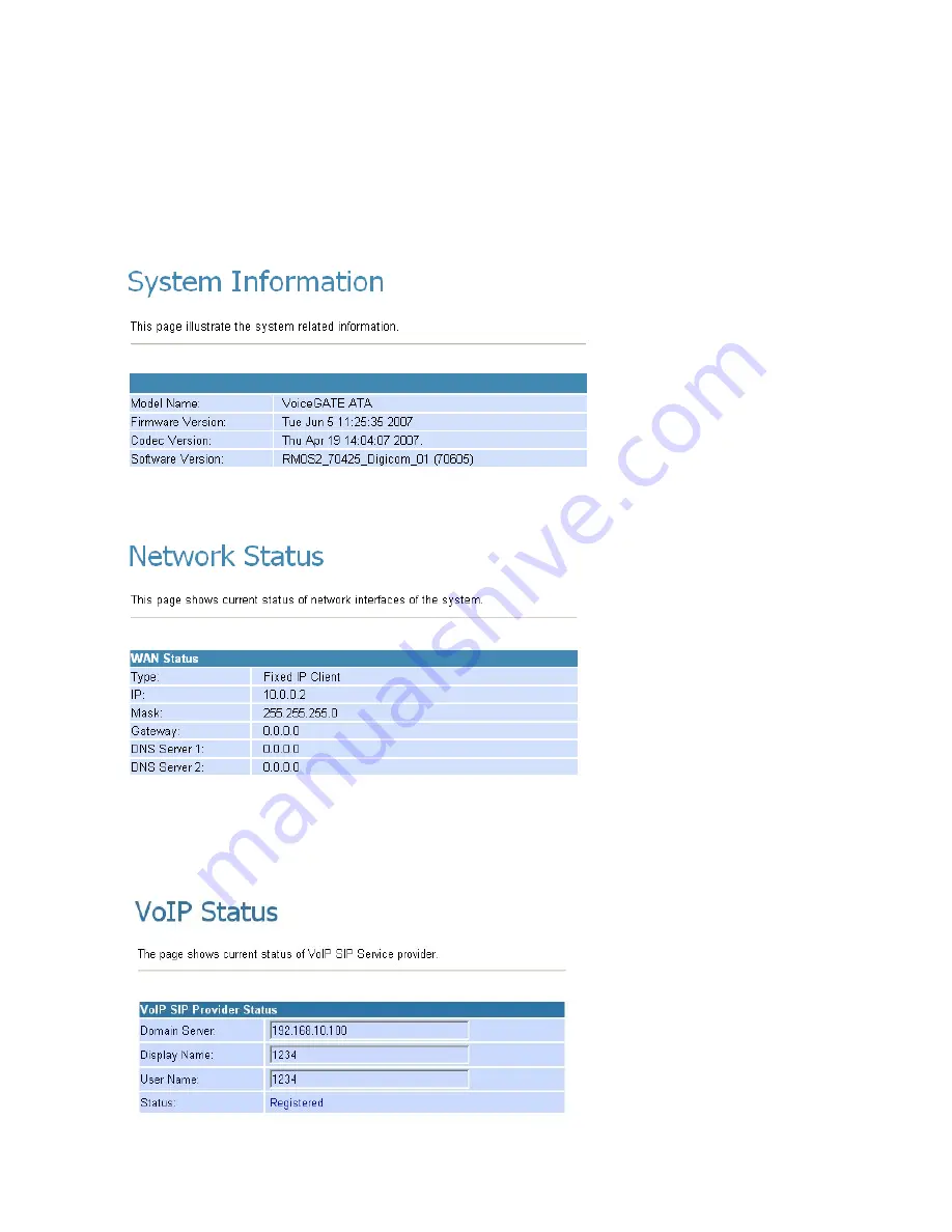 Digicom VoiceGate ATA User Manual Download Page 20