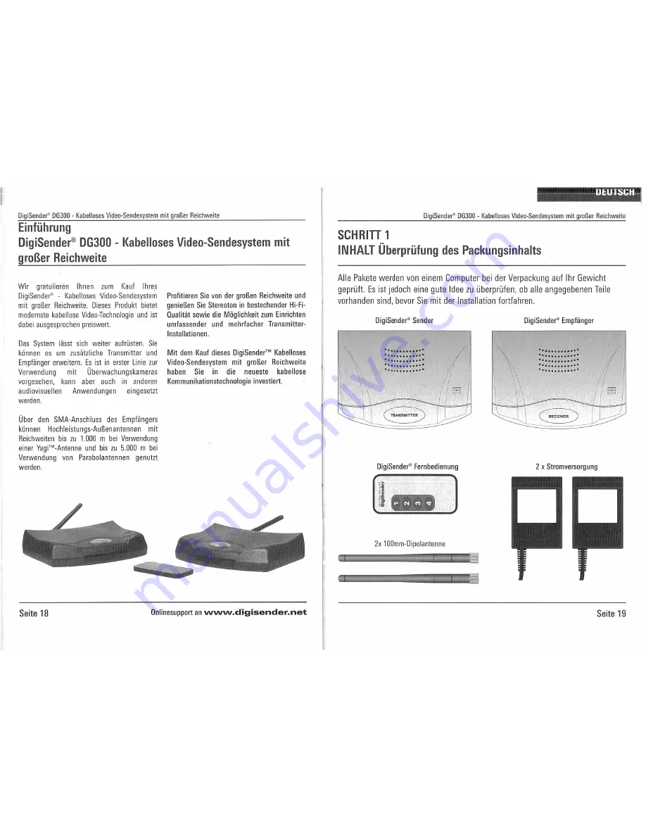 DigiSender DG300 Instruction Manual Download Page 10