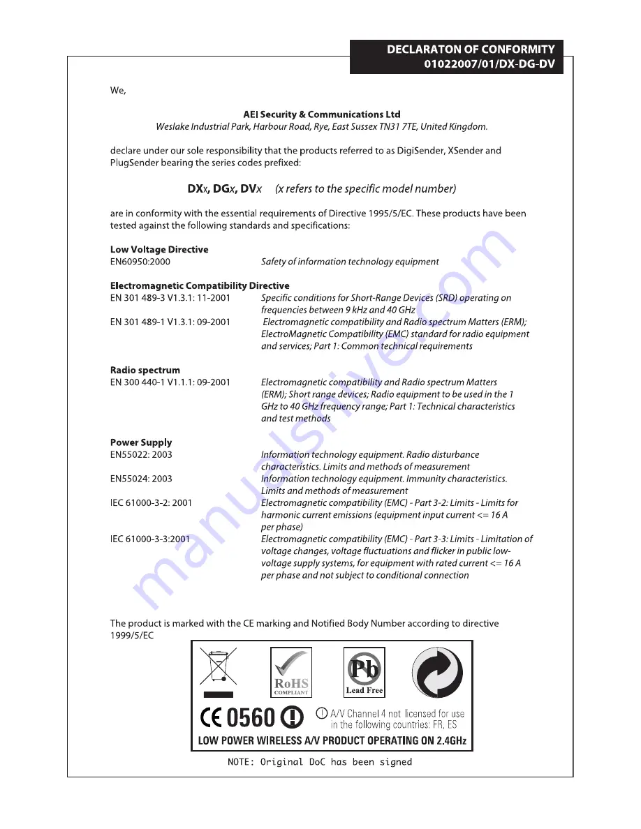 DigiSender X2 DG20RX Owner'S Manual Download Page 11