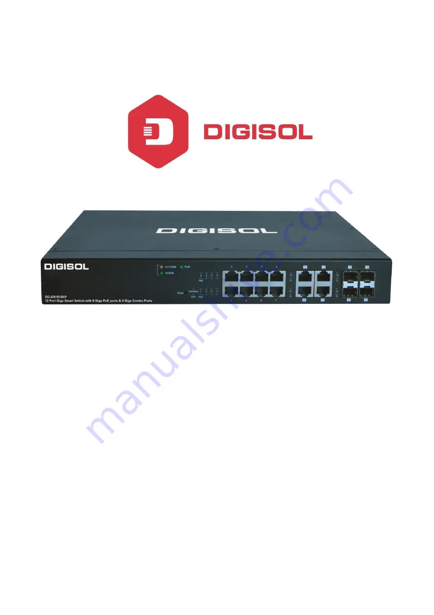 Digisol DG-GS1512HP User Manual Download Page 1