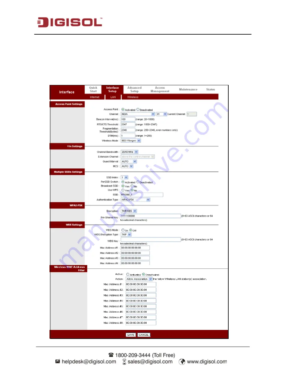 Digisol DH-bg1100n User Manual Download Page 50