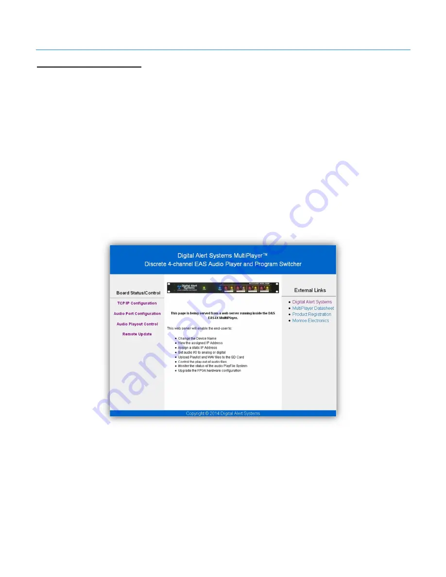 Digital Alert Systems MultiPlayer DASMP Quick Start Manual Download Page 4