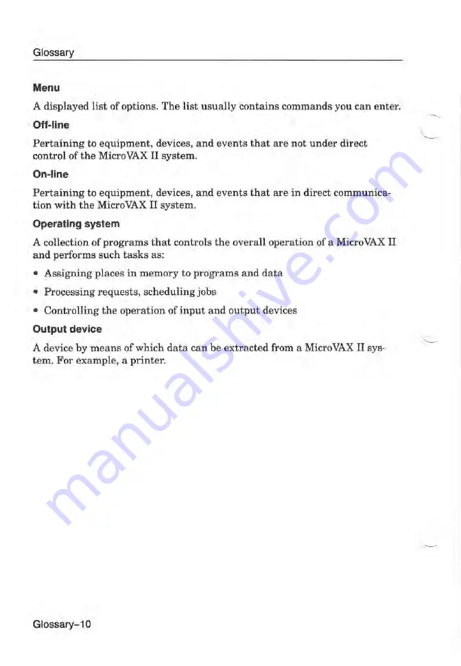 Digital Equipment microvax II 630qy Owner'S Manual Download Page 125