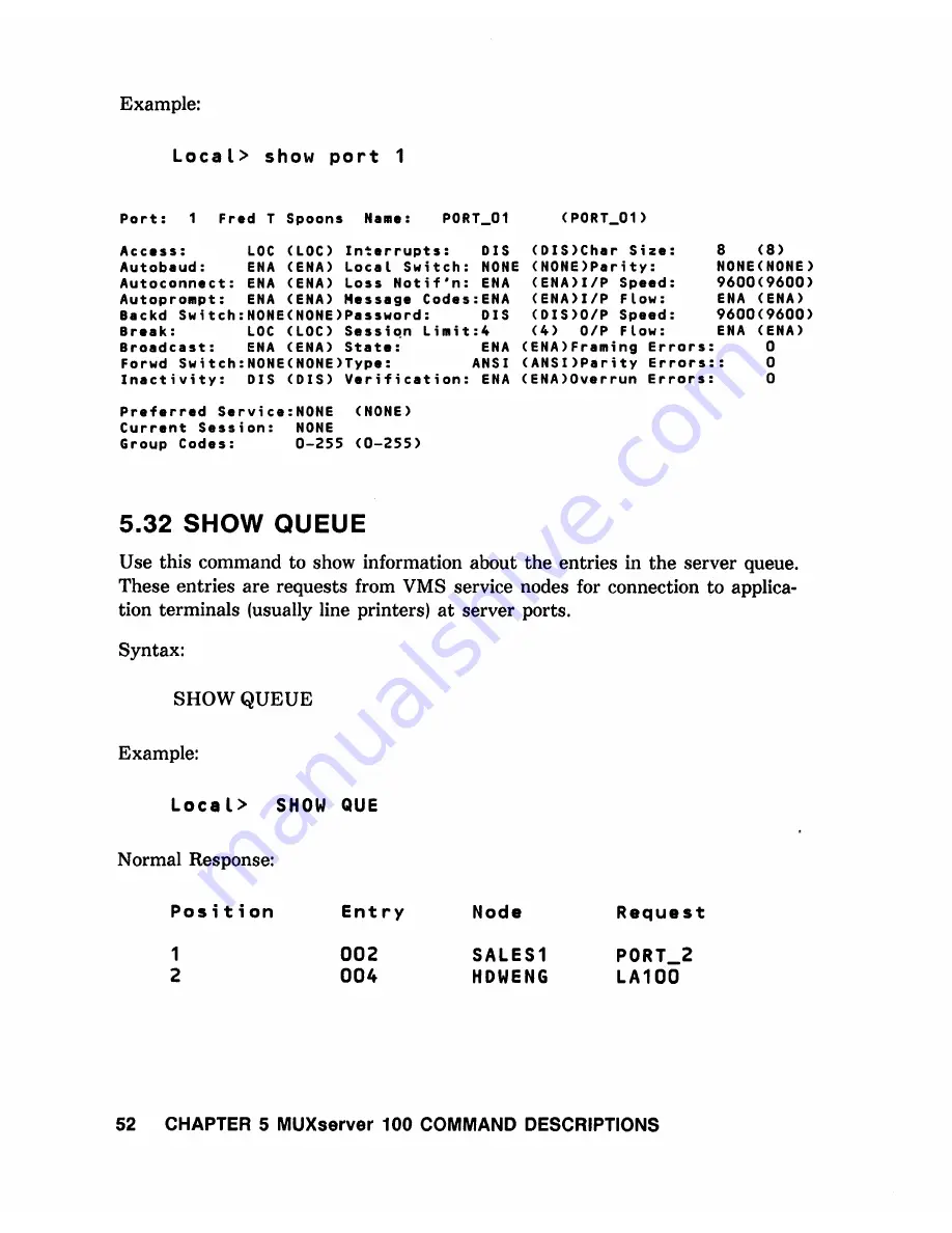 Digital Equipment MUXserver 100 Скачать руководство пользователя страница 180